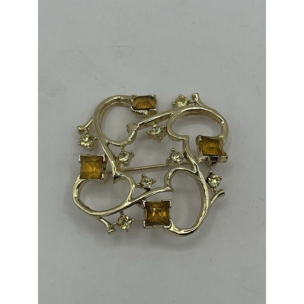 Vintage Earthy Gold Classic Brooch Pin for Clothing Custome Jewerly